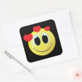Leuk gezicht liefde thuis sticker (Envelop)