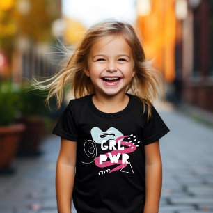 Leuk "Girl Power" Meisjes Basic T-shirt
