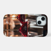 Leuk glas wijn iPhone 15 hoesje (Achterkant horizontaal)