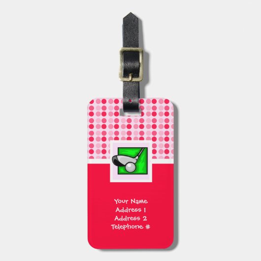 Leuk Golf Bagagelabel (Voorkant verticaal)