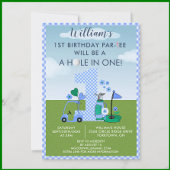 Leuk Golf Blauw 1e Verjaardag Par-T-shirt Kaart