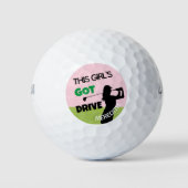 Leuk Golf Gal Swing Got Drive Naam Golfballen (Voorkant)