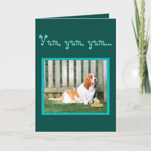 Leuk & Grappig Basset Hound op de Kaart w/Cake van