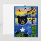 Leuk Grappig Zwart Beer Algonquin Park briefkaart (Voorkant / Achterkant)