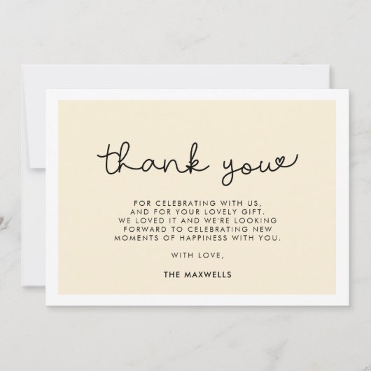 Leuk grillig typografie Baby shower Bedankkaart (Voorkant)