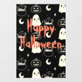 Leuk Halloween Boo Ghost Pattern Raamsticker (Vel)