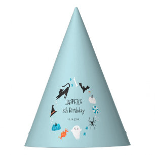 Leuk Halloween Creature Blauw Verjaardagsfeest Feesthoedjes