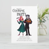 Leuk Halloween Kostuum Feest Kaart (Staand voorkant)