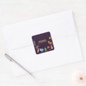 Leuk Halloween kostuum Modern Verjaardagsfeest Vierkante Sticker (Envelop)