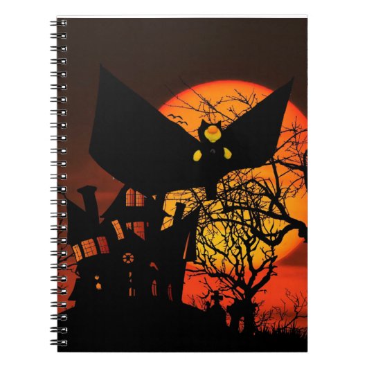 Leuk Halloween-ontwerp Notitieboek (Voorkant)