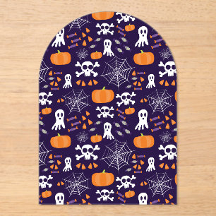 Leuk Halloween patroon Acryl Uitnodigingen