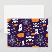 Leuk Halloween patroon Kaart (Voorkant / Achterkant)