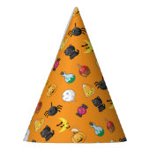 Leuk Halloween Patroon met oranje achtergrond Feesthoedjes (Links)