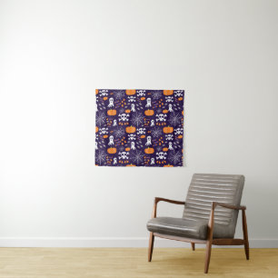 Leuk Halloween patroon Wandkleed