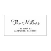 Leuk handschrift script familienaam  zelfinktende stempel (Design)