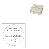 Leuk hart | Aangepaste naam Script Handgemaakt met Rubberstempel (Gestempeld)
