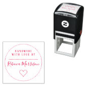 Leuk hart | Aangepaste naam Script Handgemaakt met Zelfinktende Stempel (In situ)
