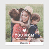 Leuk hart hou van je mam Moederdag foto Sticker (Vel)