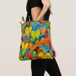 Leuk Hart Patroon Gele Mix Draagtas