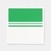 Leuk Helder Groen Wit Kleur Blok Racing Stripes Servet (Voorkant)