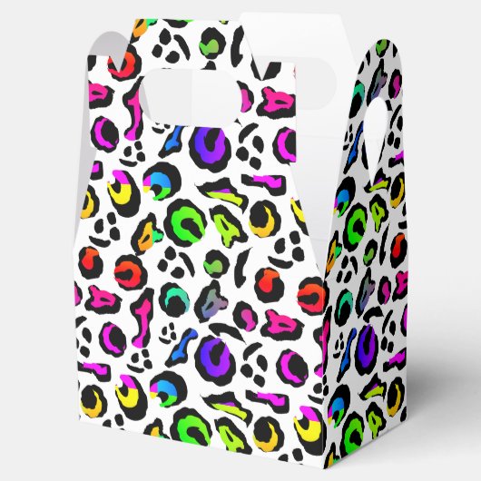 Leuk Helder Kleurrijk Modern Party Patroon Bedankdoosjes (Geopend)