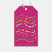 Leuk Helder Kleurrijk Neon Typografisch Gift Label Cadeaulabel (Voorkant)