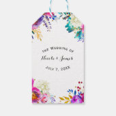 Leuk Helder Krachtig Aquarel Bloem Motief Kleur Sp Cadeaulabel (Achterkant)