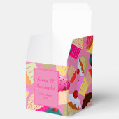 Leuk, helder roze cupcake - Bruiloft Bedankdoosjes (Geopend)