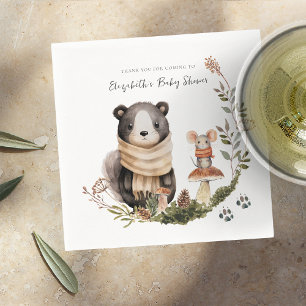 Leuk herfst bos   Baby showers servetten