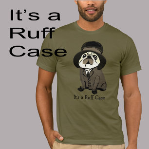 Leuk Het is een Ruff Hoesje Green Pug Dog Sherlock T-shirt