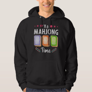 Leuk Het is Mahjong tijd Mahjong spelers Mahjong Hoodie