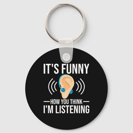 Leuk hoe je denkt doof bewustzijn sleutelhanger (Voorkant)