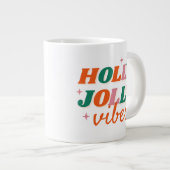 Leuk Holly Jolly Vibes kerstontwerp Extra Grote Beker (Voorkant rechts)