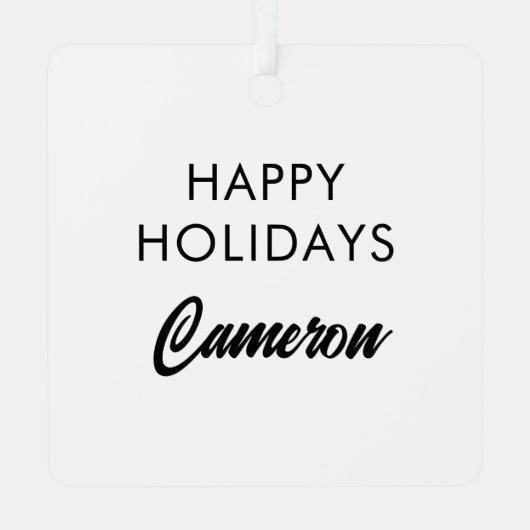 Leuk Holly Jolly Vibes kerstontwerp Metalen Ornament (Achterkant)