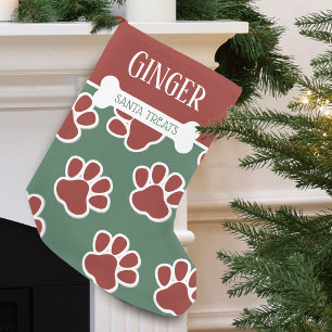 Leuk hondenpootpatroon Persoonlijk Kleine Kerstsok