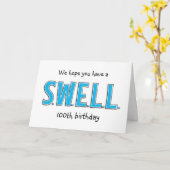 Leuk Hoop dat je 100e verjaardag is Swell Greeting Kaart (Gele Bloem)