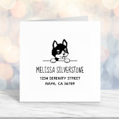 Leuk Husky Puppy Adres Zelfinktende Stempel