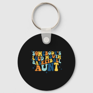Leuk iemand's luide mond basketbal tante groovy sleutelhanger