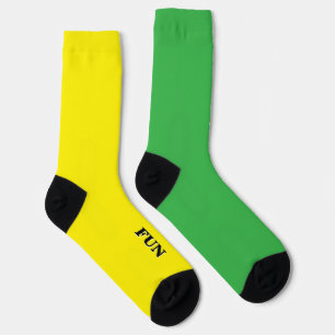 Leuk Iets Leuke Helder Geel Groene Effen Kleur Sokken