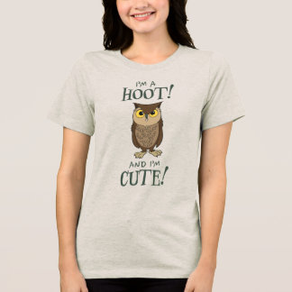 Leuk ik ben een HOOT en ik ben SCHATTIGE citaat me Tri-Blend Shirt