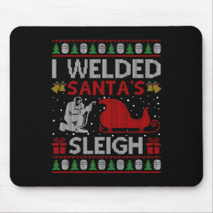 Leuk Ik Gelast Santa's Sleigh Gift Lelijke Lasser  Muismat