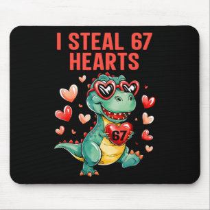Leuk ik steel 67 harten T-rex dinosaurus Valentijn Muismat