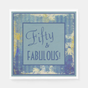 Leuk ingelijst Retro Fifty & FABULOUS! 50ste verja Servet