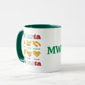 Leuk Italië IT HASTA BE PASTA Monogram Mok (Voorkant links)