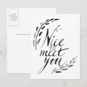 Leuk je te ontmoeten briefkaart (Voorkant / Achterkant)