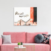 Leuk je te ontmoeten canvas afdruk (Insitu (Woonkamer))