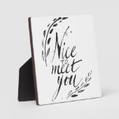 Leuk je te ontmoeten fotoplaat (Voorkant)