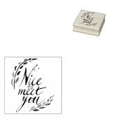 Leuk je te ontmoeten 	rubberstempel (Gestempeld)