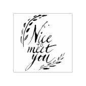 Leuk je te ontmoeten 	rubberstempel (Afrduk)