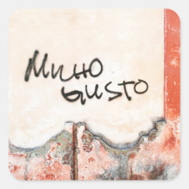 Leuk je te ontmoeten vierkante sticker